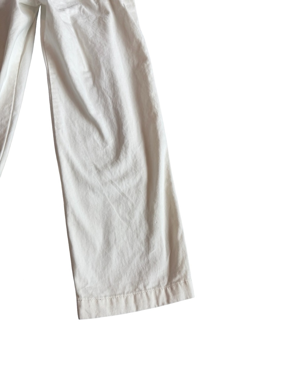 Pistola Rosie White Jumpsuit Cinched Waist Denim Straight Leg Size Medium - Picture 12 of 15
